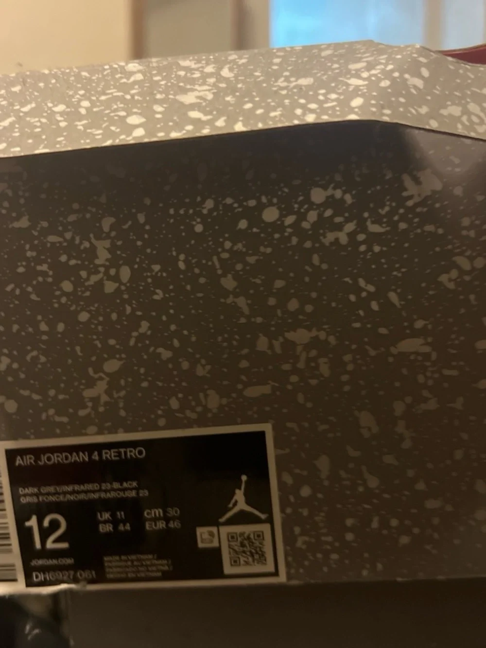 Jordan Air Jordan 4 Retro Box - Dark Gray with White Speckle